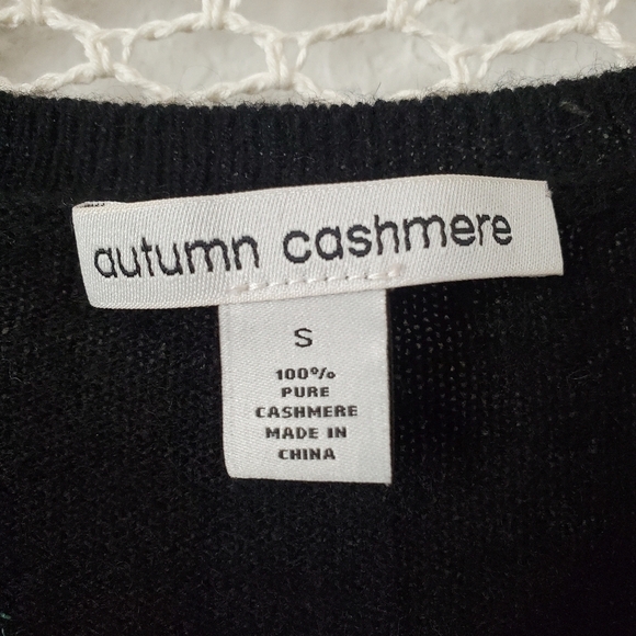 Autumn Cashmere 100% Pure Cashmere Swing Dress Minimalist Black Size S - Picture 4 of 9